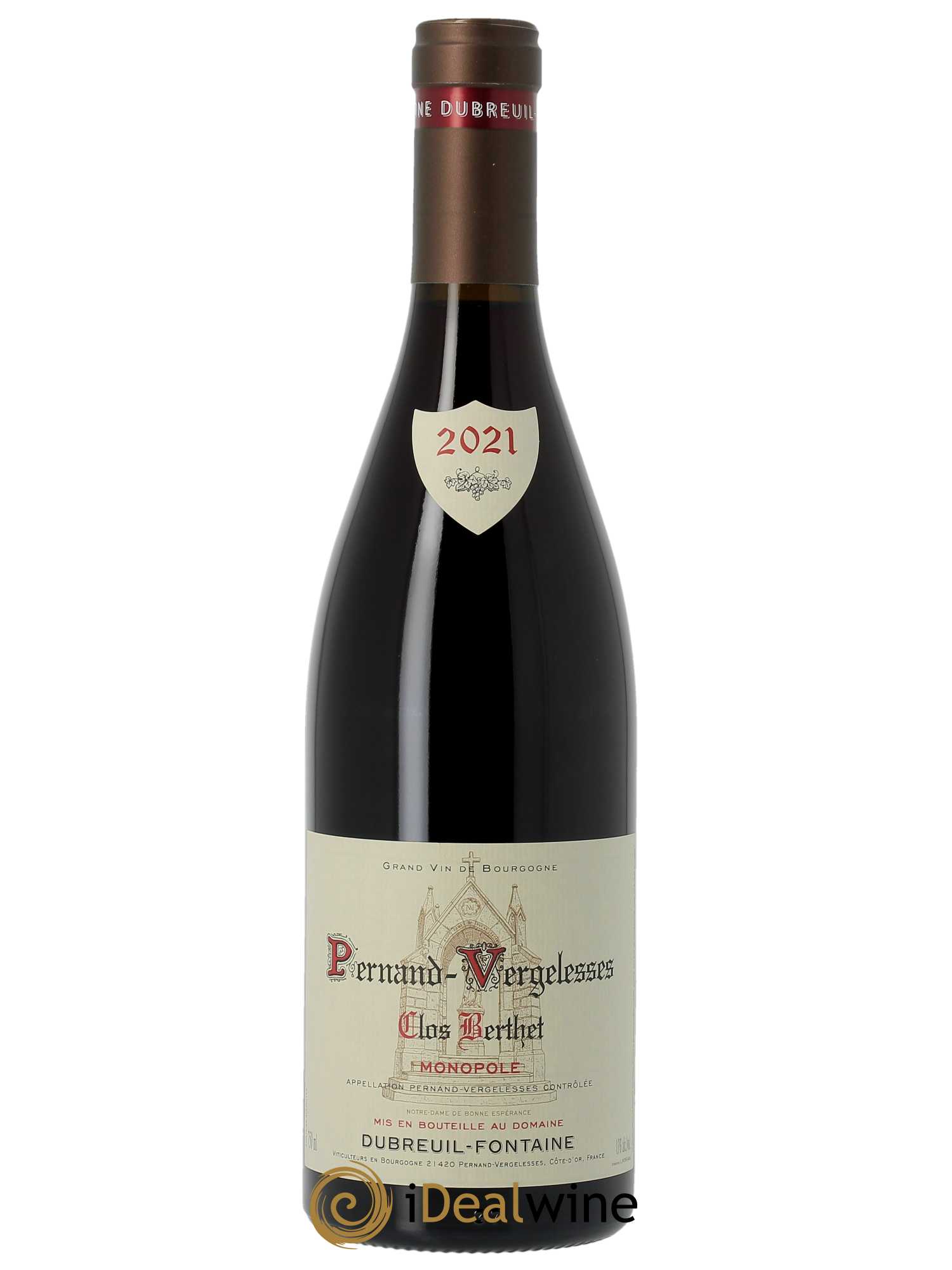 Pernand-Vergelesses 1er Cru Clos Berthet Domaine Dubreuil Fontaine  2021 - Lot de 1 Bouteille