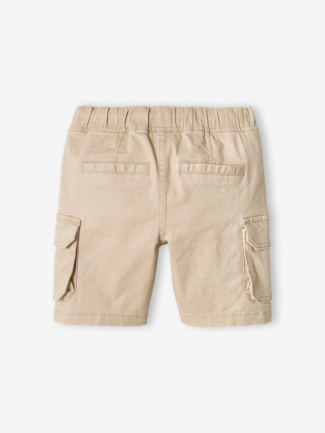 Short battle garçon facile à enfiler beige