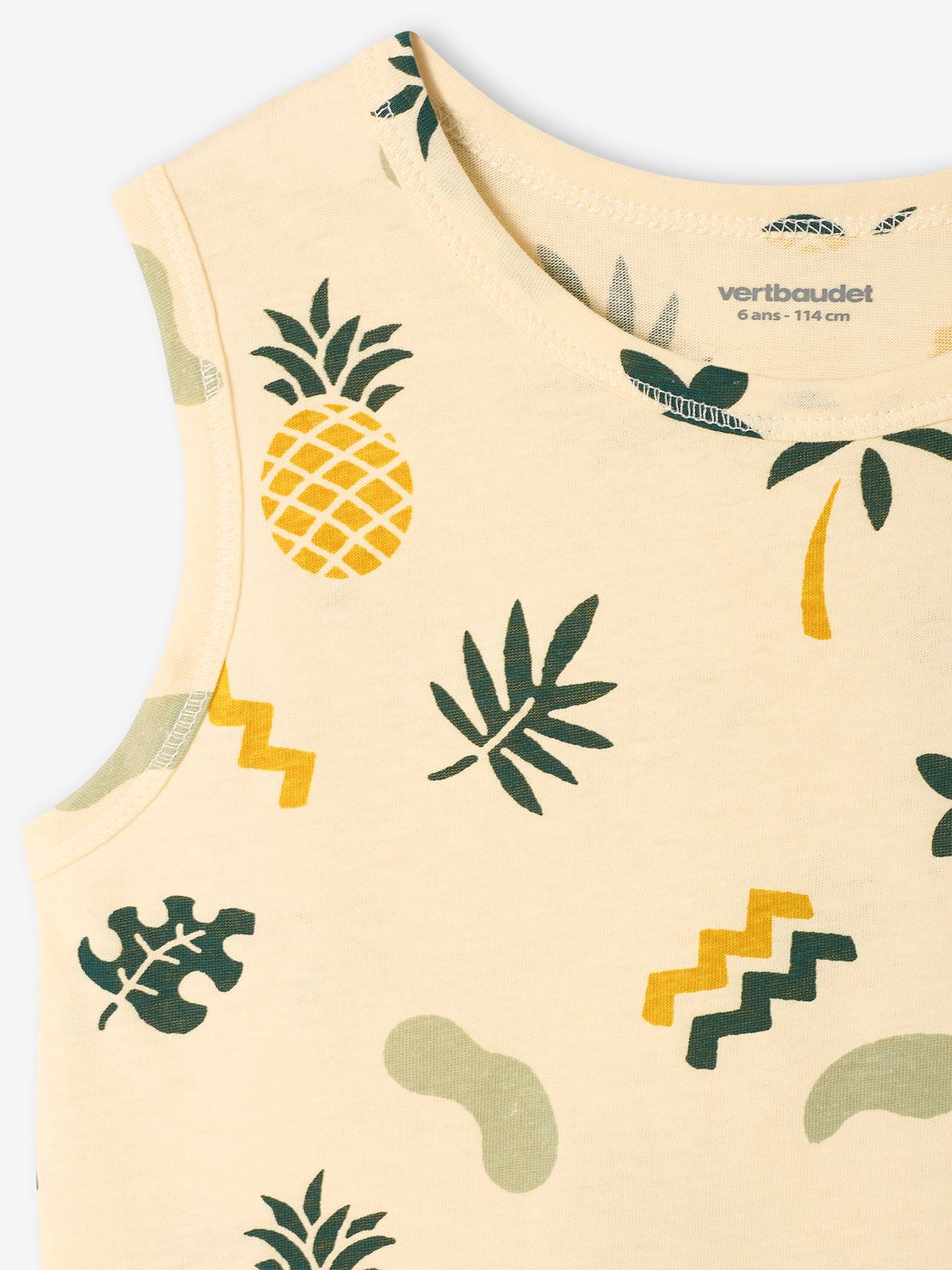 Débardeur maxi motifs garçon blanc imprimé