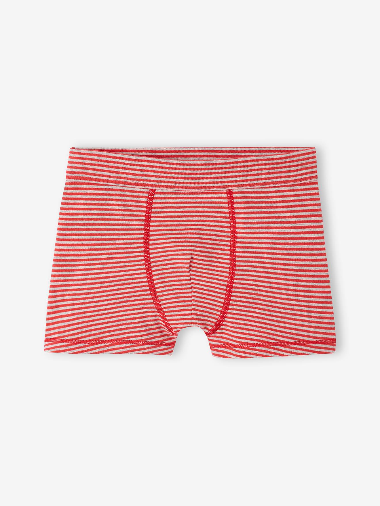 Vertbaudet 7er-Pack Jungen Boxershorts mit Bio-Baumwolle, Bären - königsblau