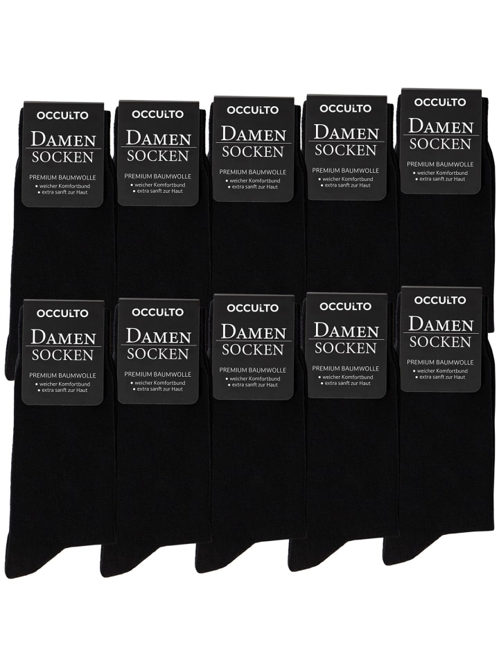 Occulto 10er Pack Schwarze Socken Hermine in Schwarz günstig kaufen