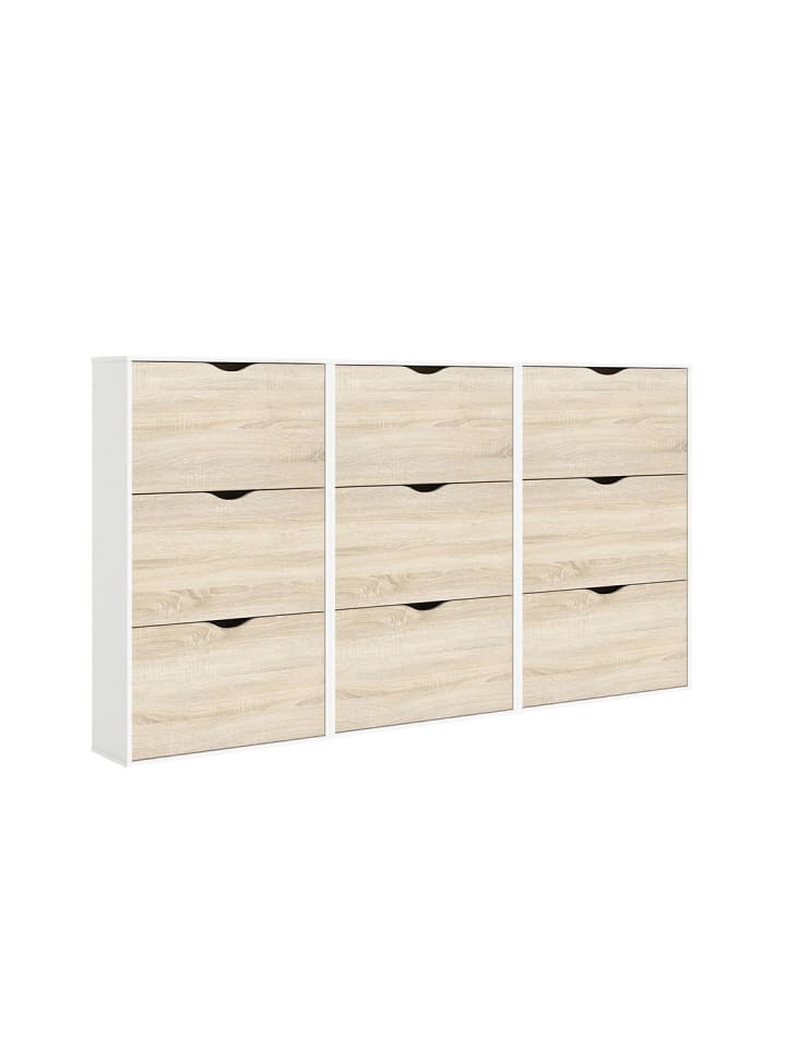 ebuy24 Schuhschrank Napoli Weiß 211 x 24 cm günstig kaufen onesize