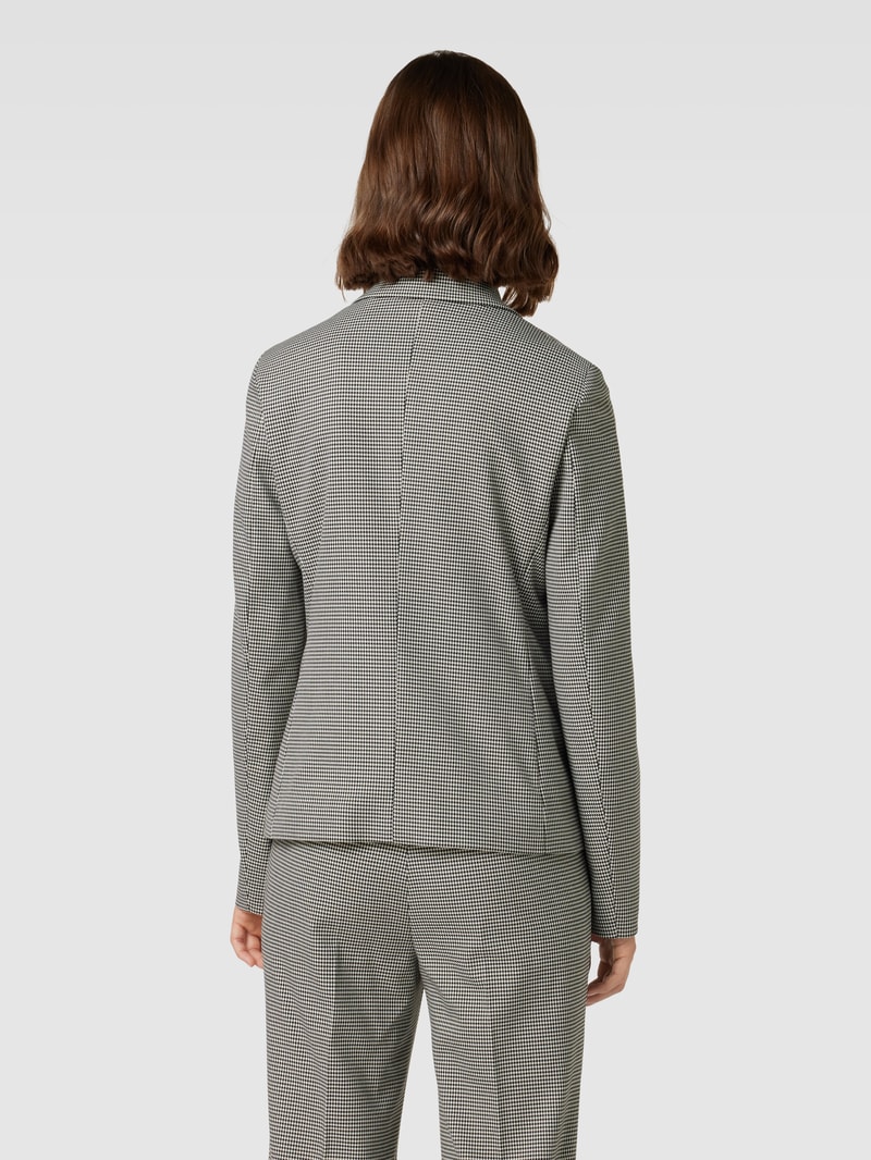 Blazer mit Hahnentrittmuster in schwarz