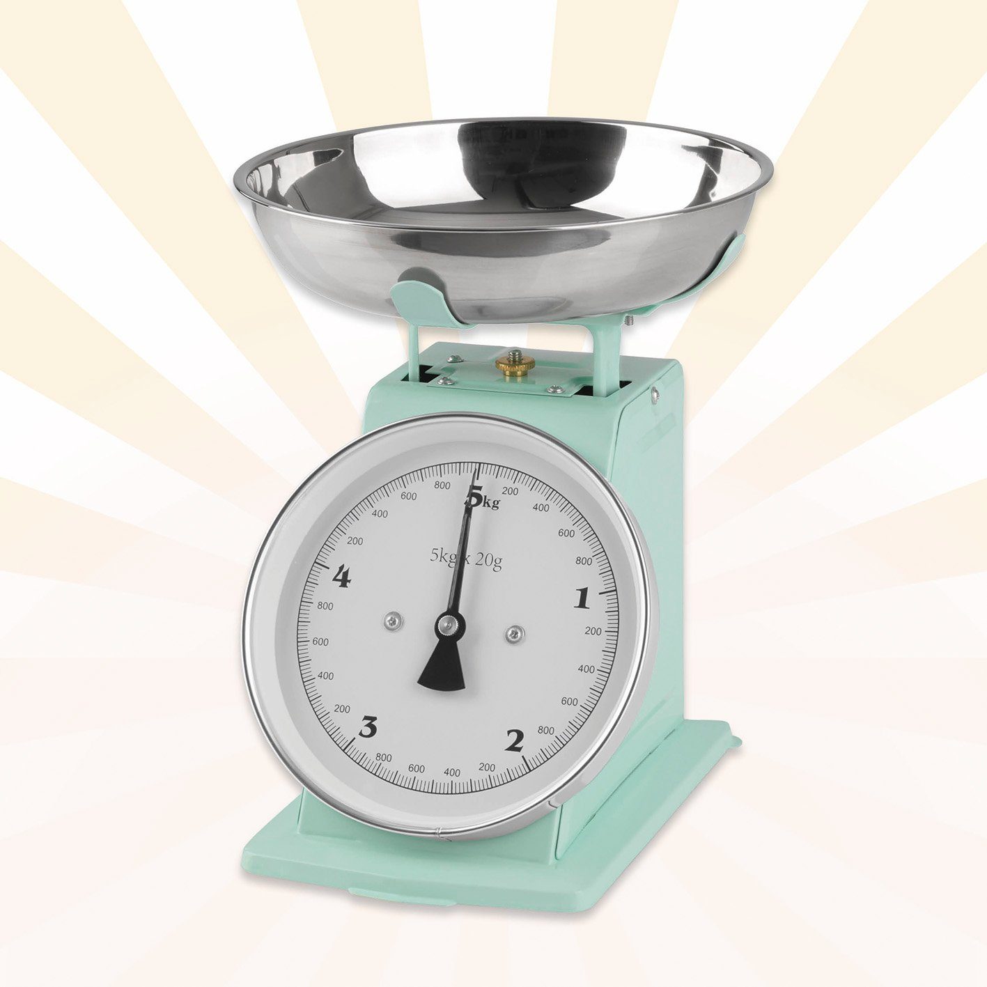 GOURMETmaxx Küchenwaage, Retro in Mint