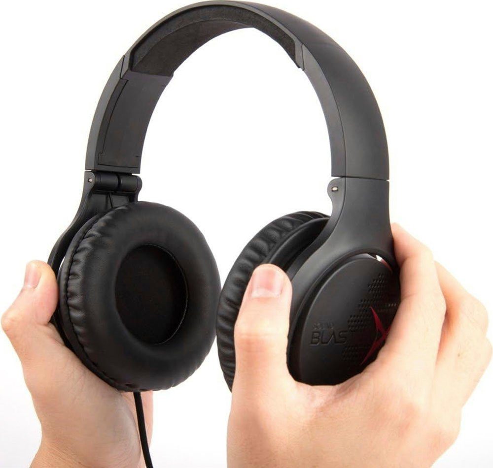 Creative Sound BlasterX H3 Gaming-Headset (Mikrofon abnehmbar, Rauschunterdrückung, für PC, PS4 und XBOX One)