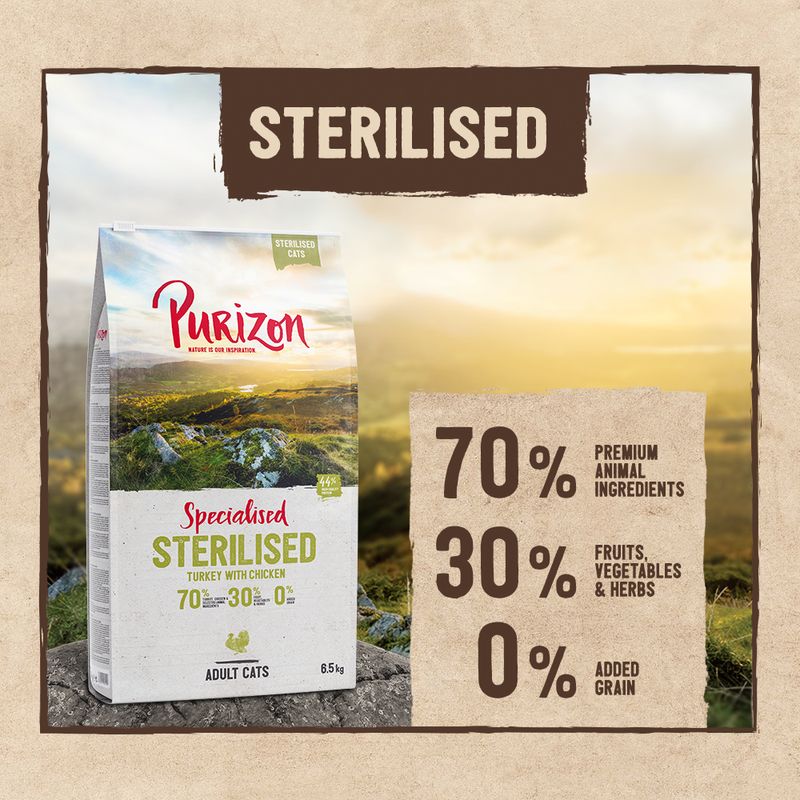 Purizon Sterilised Adult Truthahn & Huhn - getreidefrei | bitiba