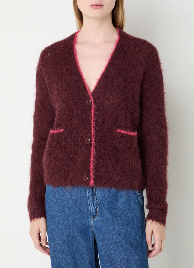 Gilet American Vintage en grosse maille de laine mélangée avec poches plaquées