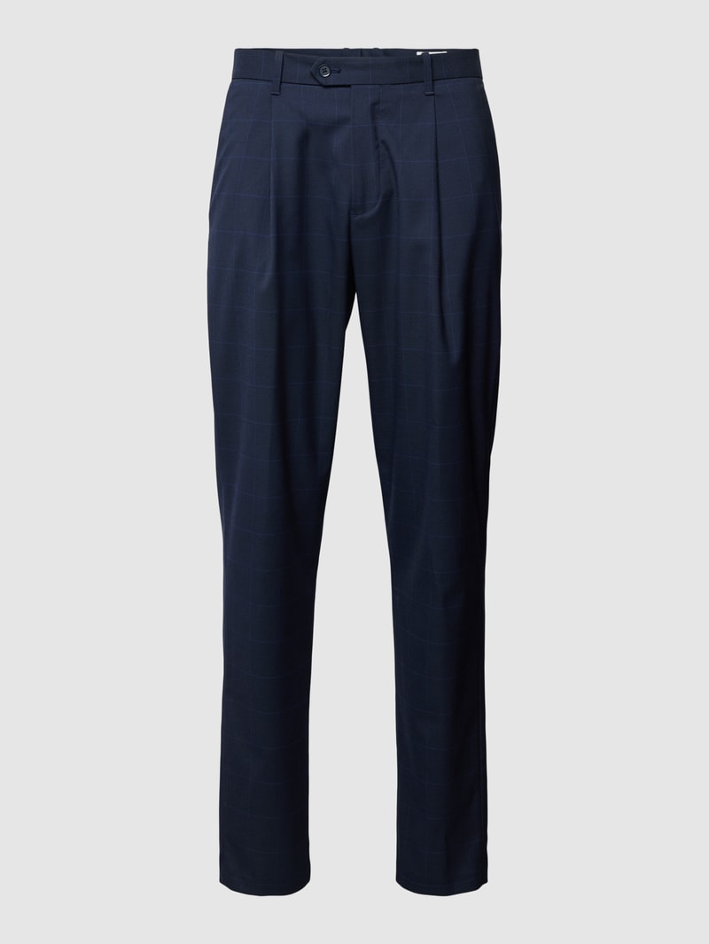 Anzughose mit Allover-Muster Modell 'Pure' in marineblau