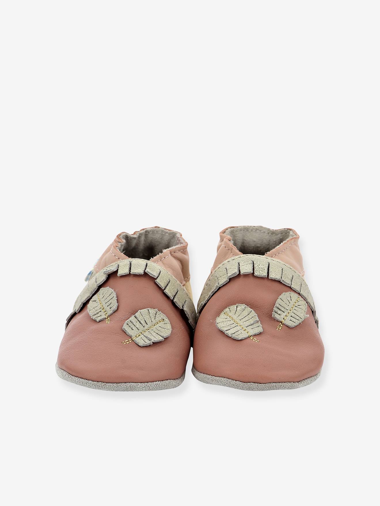 Chaussons cuir souple bébé fille Simphoni ROBEEZ© rose