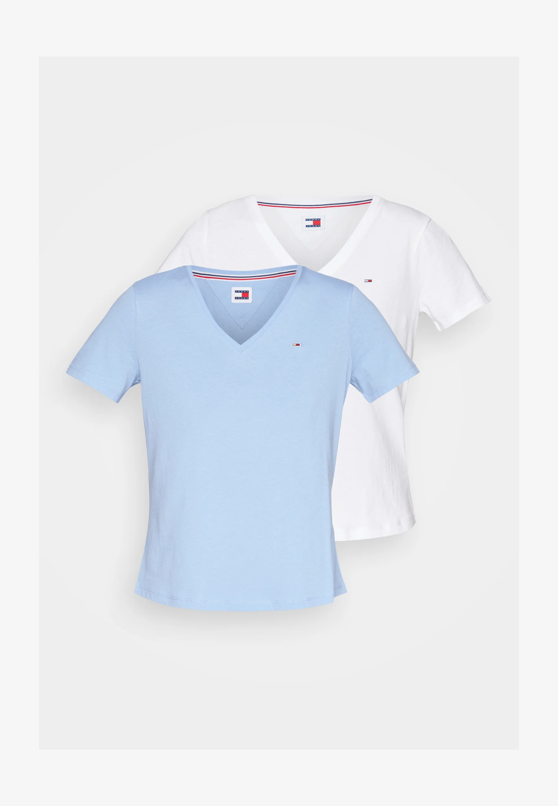 Tommy Jeans SOFT V NECK TEE PACK DE 2 - Camiseta básica