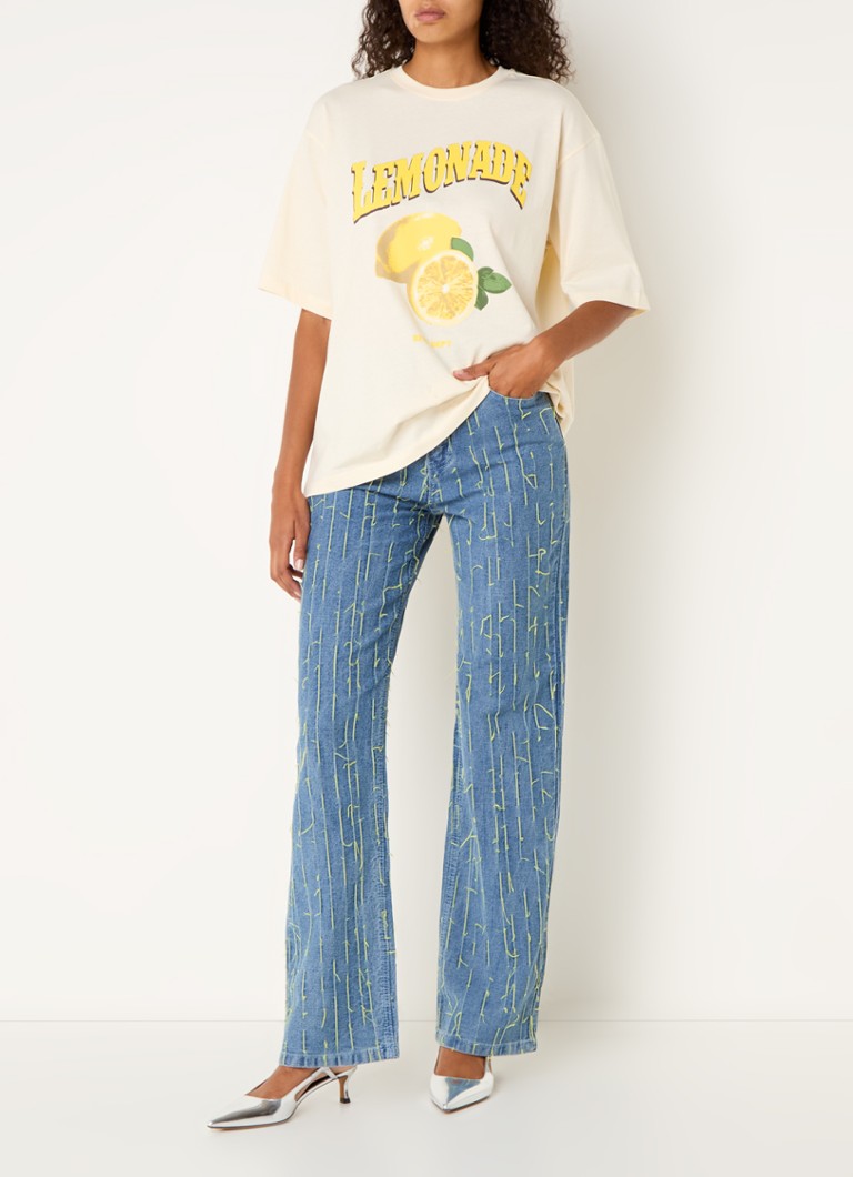 T-shirt Bruna del marchio Refined Department con logo stampato