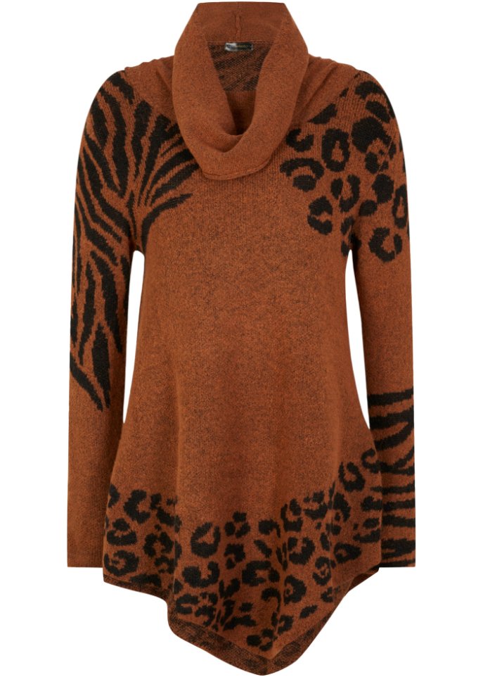 Asymetrischer Long-Pullover
