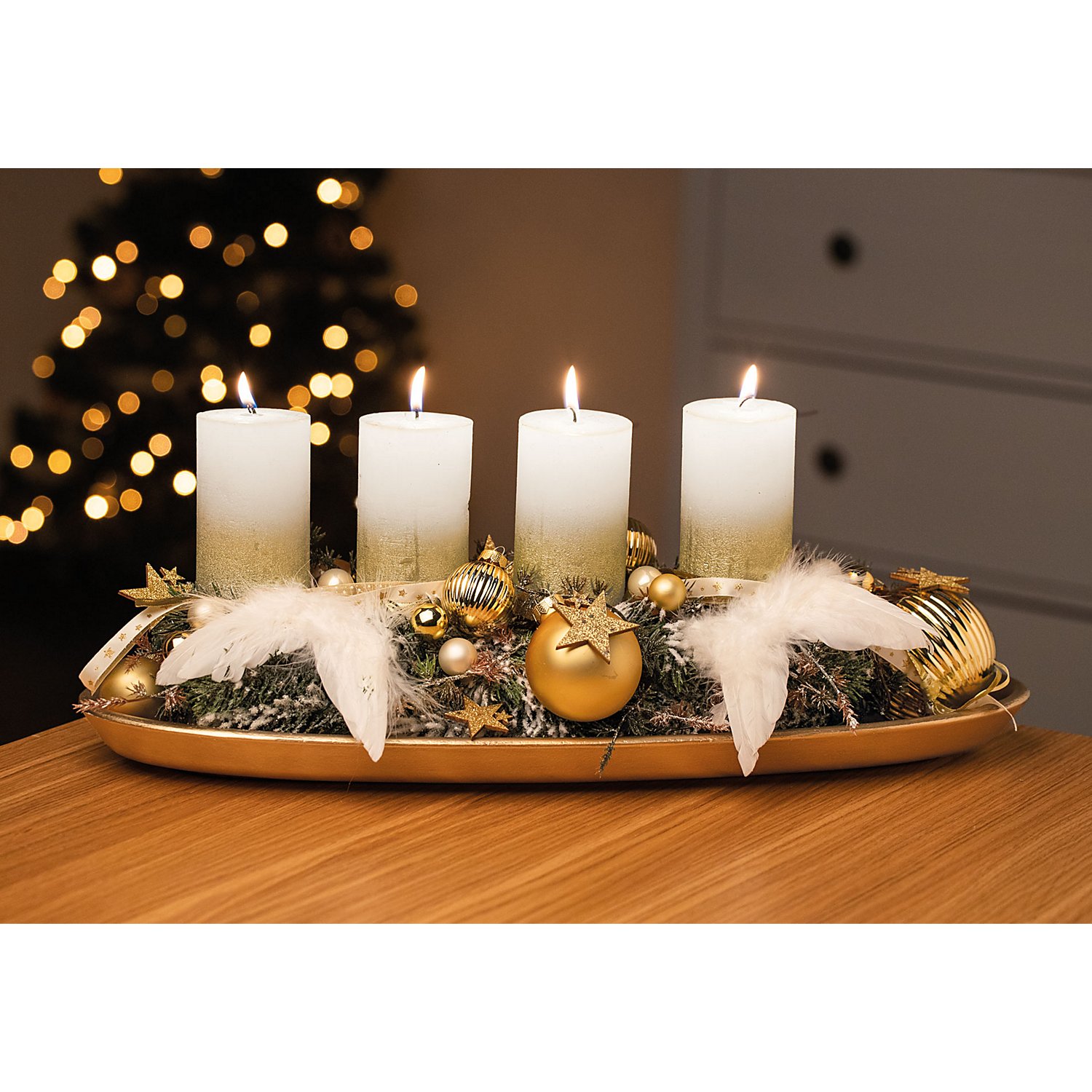 Weihnachtskugeln aus Glas, 4 cm, 6 cm, 8 cm Ø, 16 Stück