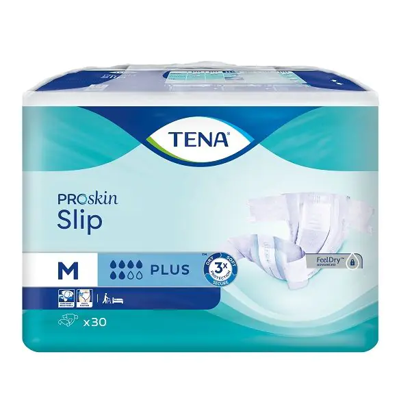 Tena Slip ProSkin Plus, пелене за одрасле, 73-122 цм, средње величине