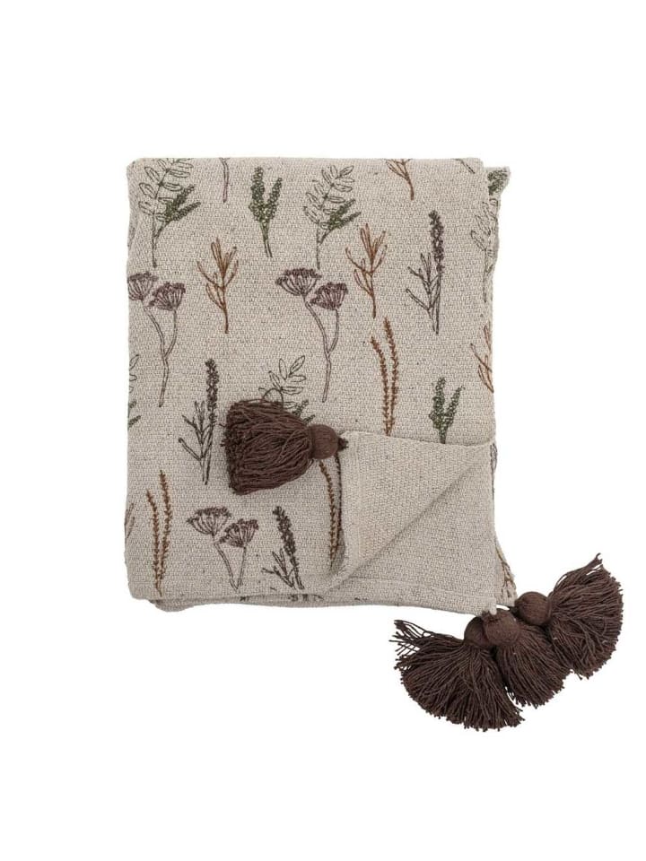Bloomingville Decke PYLE Natur mit Blumen Motiv 160x130 cm günstig kaufen onesize