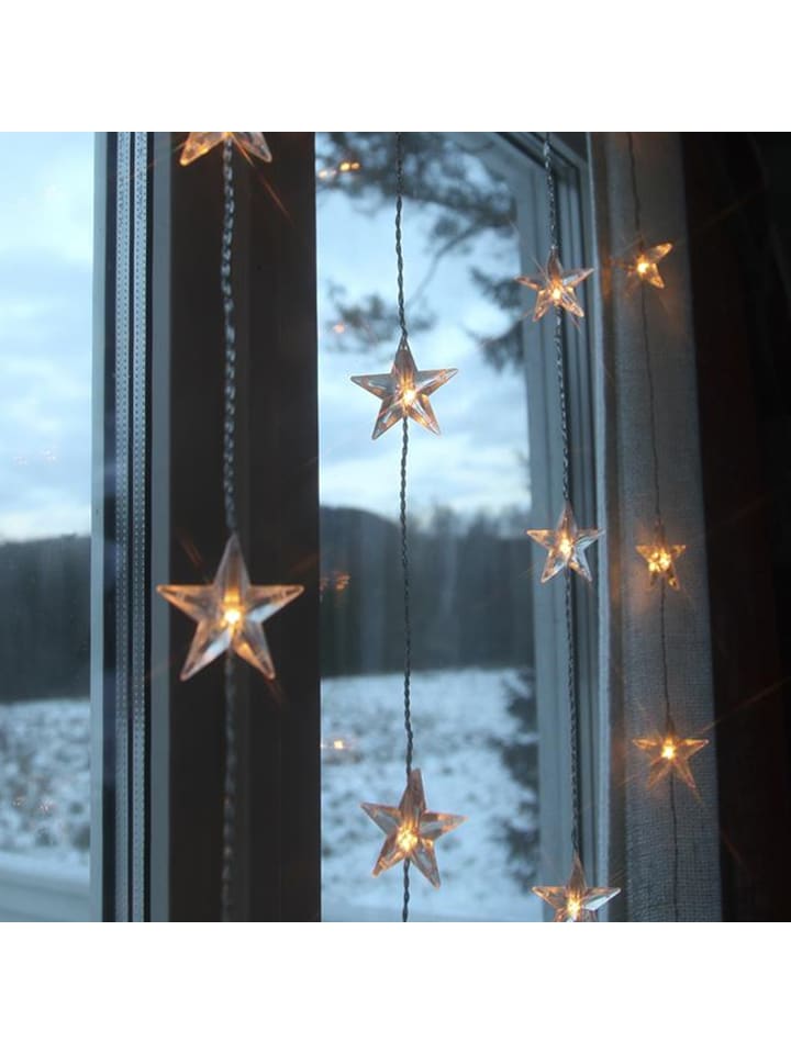 MARELIDA LED Lichtervorhang Sterne 50 leuchtende Sterne 90x200cm in transparent günstig kaufen onesize