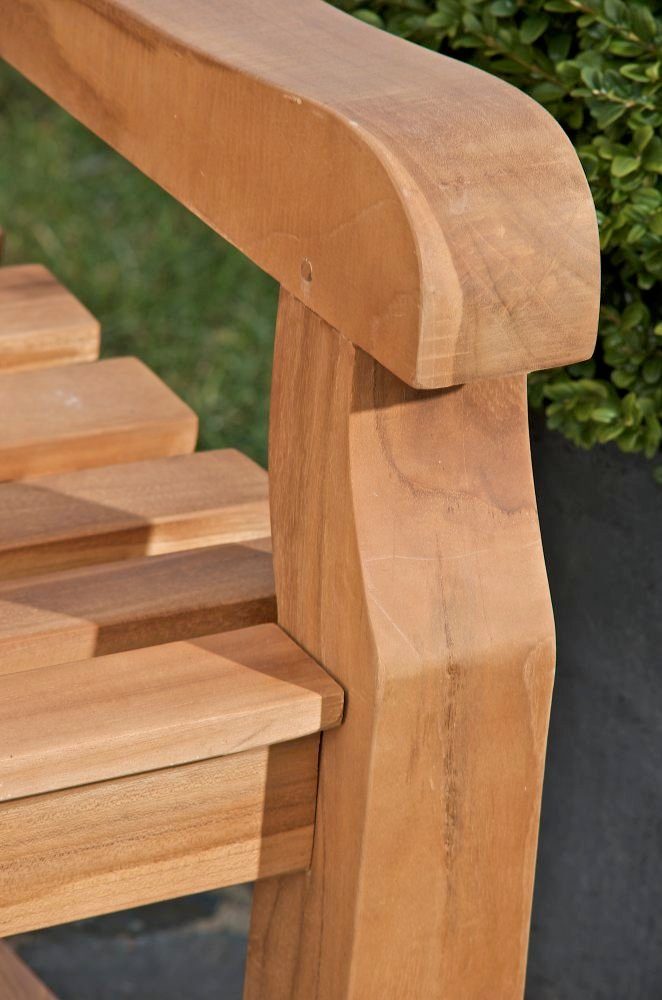 CLP Gartenbank Teakbank Jackson V2, Garten Bank Sitzbank Teak-Holz