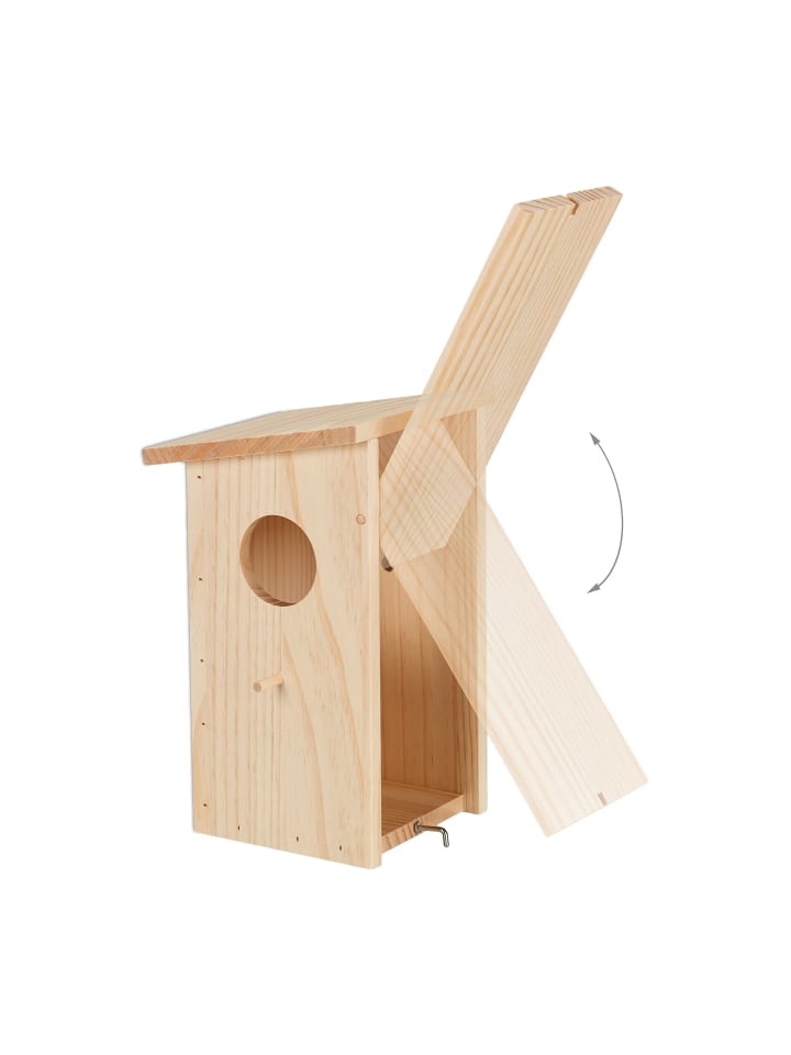 relaxdays Nistkasten in Natur - (B)15 x (H)25,5 x (T)16 cm günstig kaufen onesize