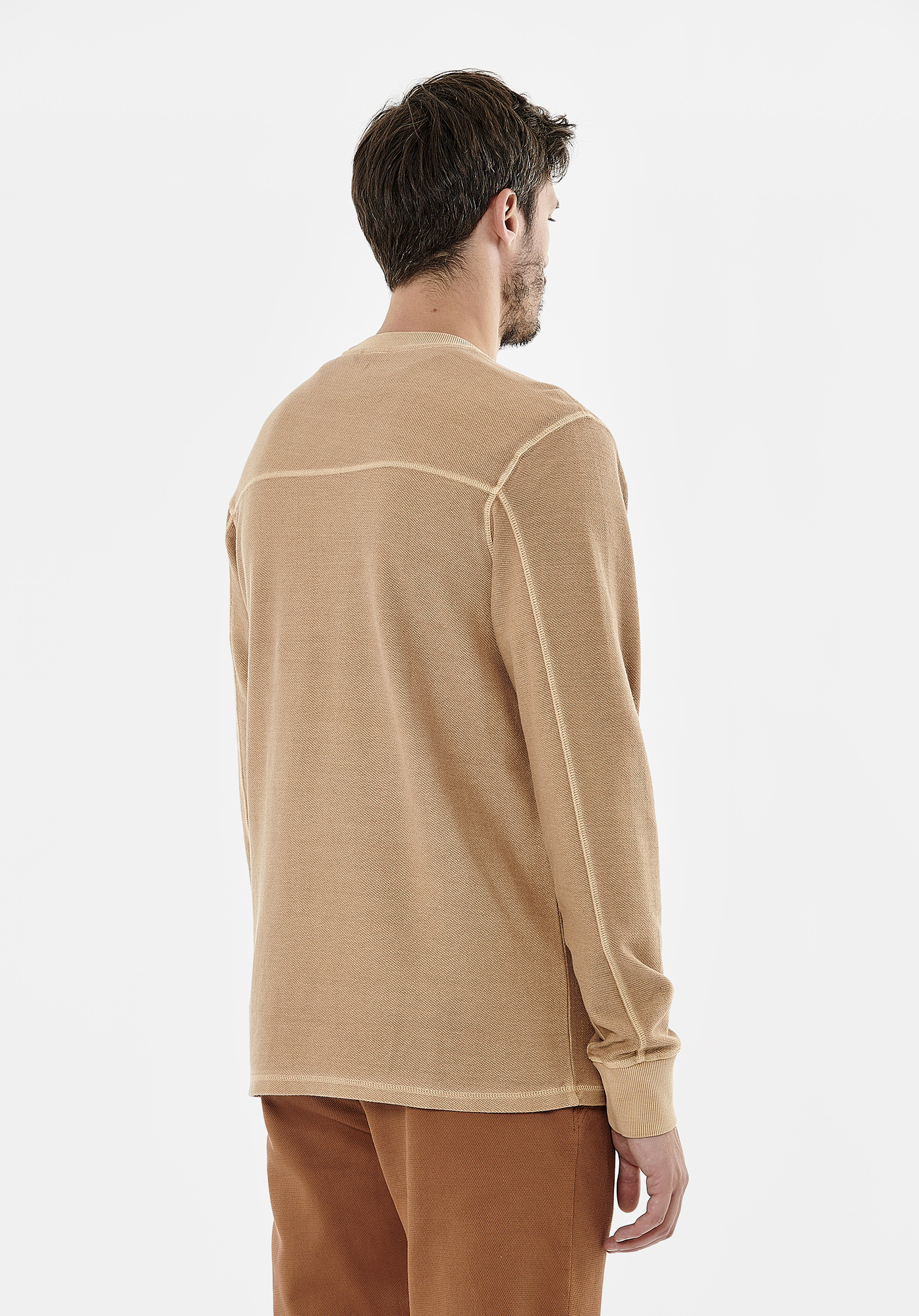 TAPOK  T-shirt beige homme 100% coton