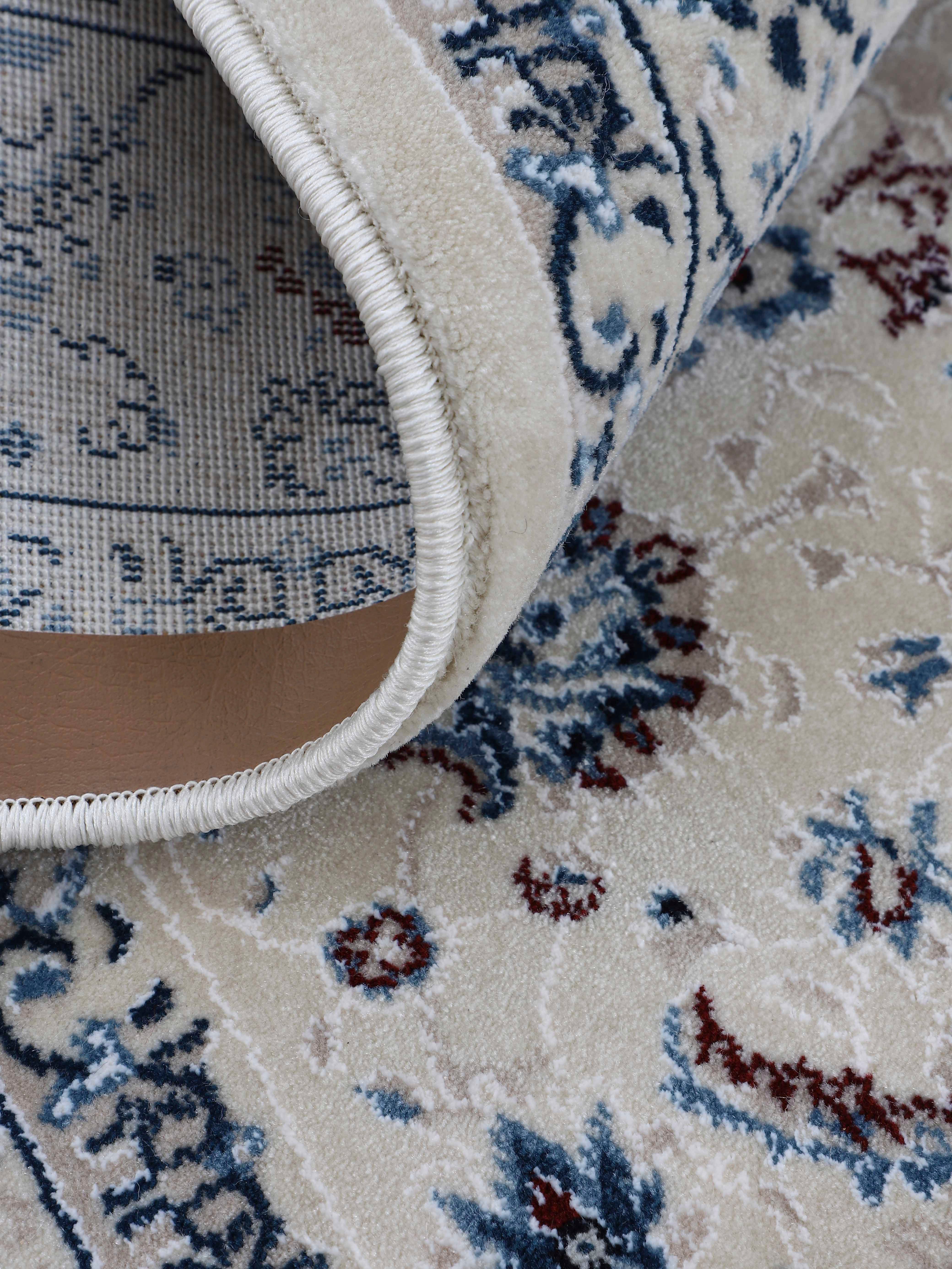 Teppich Nain Diane, carpetfine, rund, Höhe: 8 mm, Kurzflorteppich, Orient Look