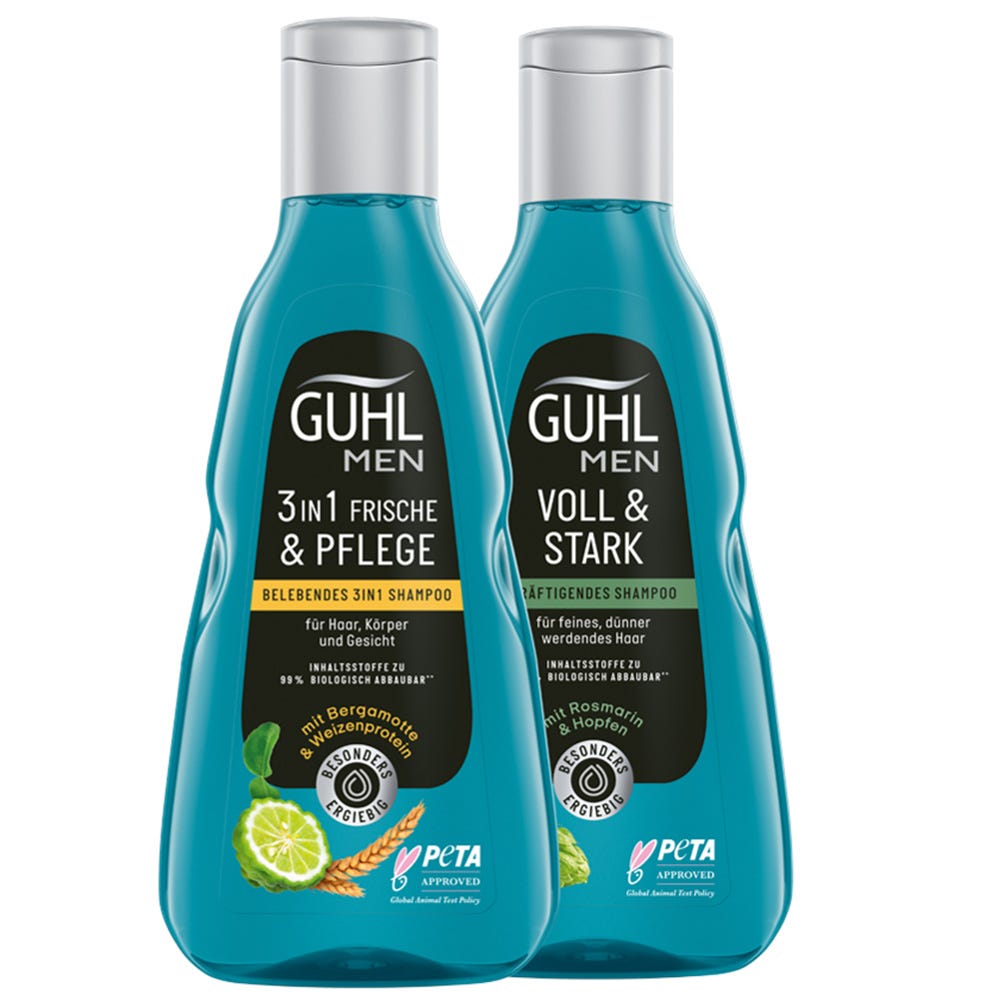 Guhl MEN Frische & Pflege Belebendes 3in1 Shampoo 250 ml
