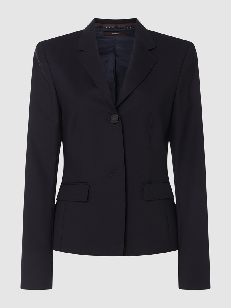 Blazer mit Stretch-Anteil in marineblau