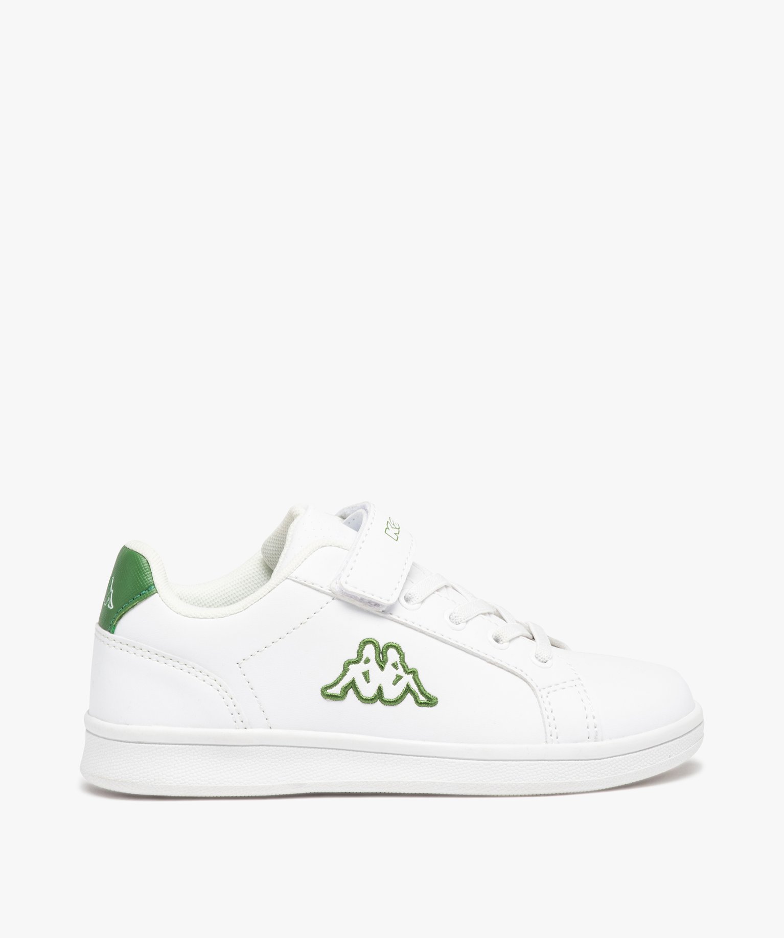 Baskets Garçon à scratch et lacets élastiques - Kappa blanc | GEMO