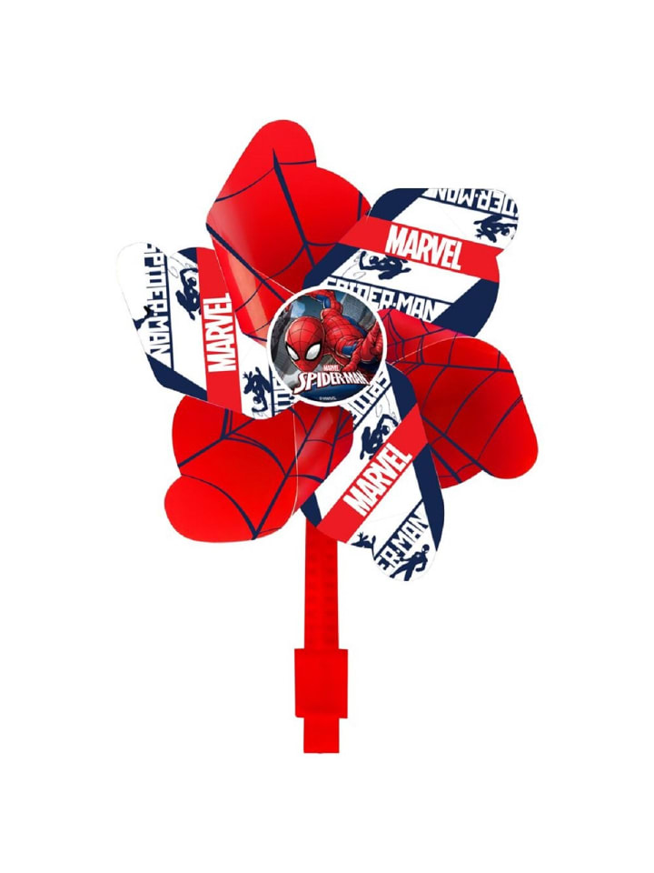 Spiderman Spider-Man Windmühle für Fahrrad Superhelden-Design im Wind in rot günstig kaufen 7 cm