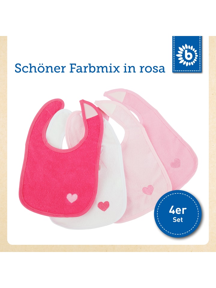 Bieco Spielwaren Baby Lätzchen 4er Pack abwaschbar in Mehrfarbig günstig kaufen onesize