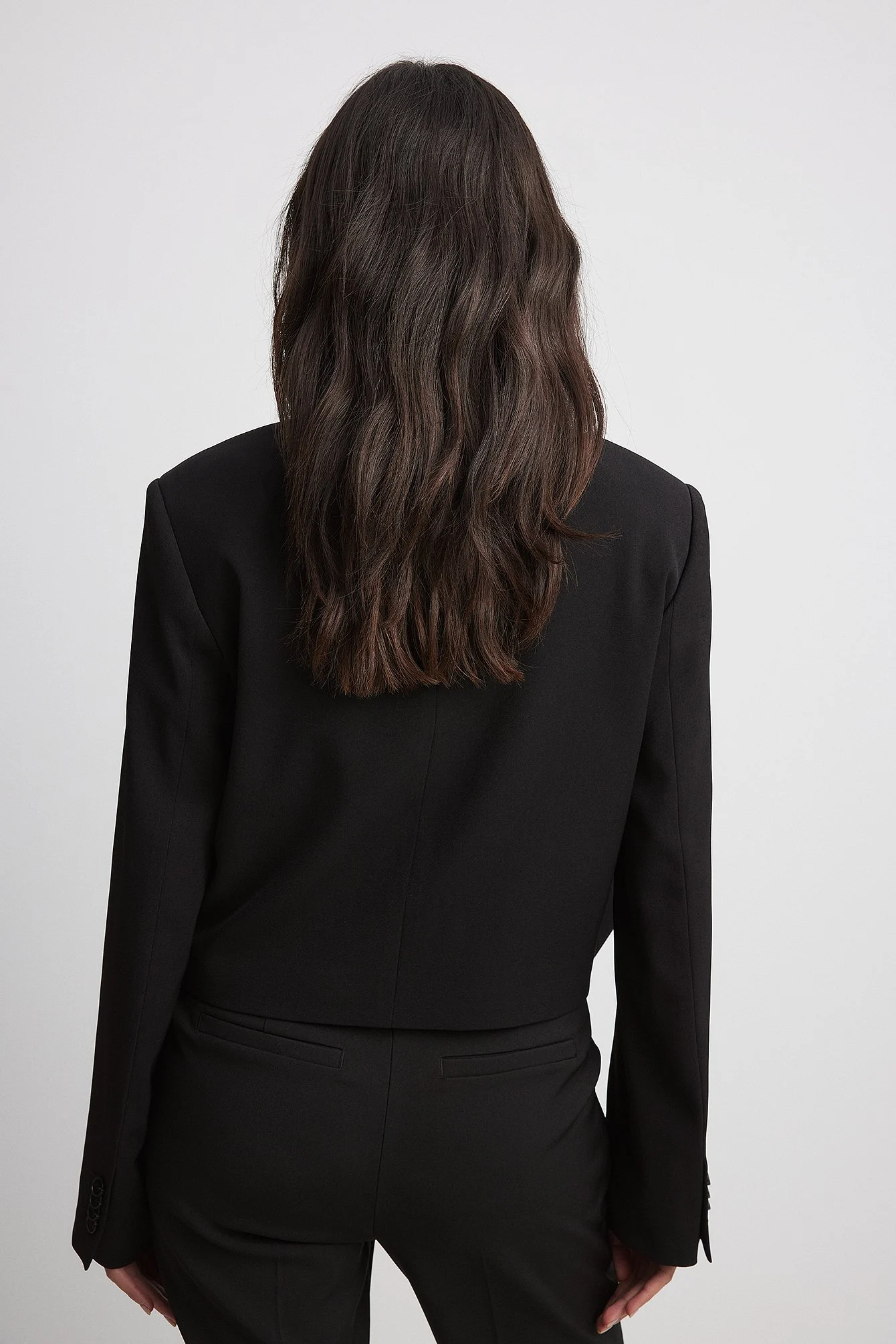 Crop-Blazer mit großer Schleife