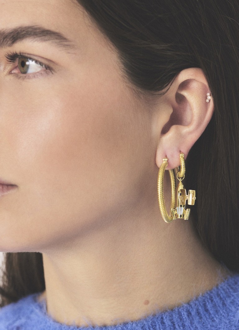 Anna + Nina Small Spiral earrings gilded