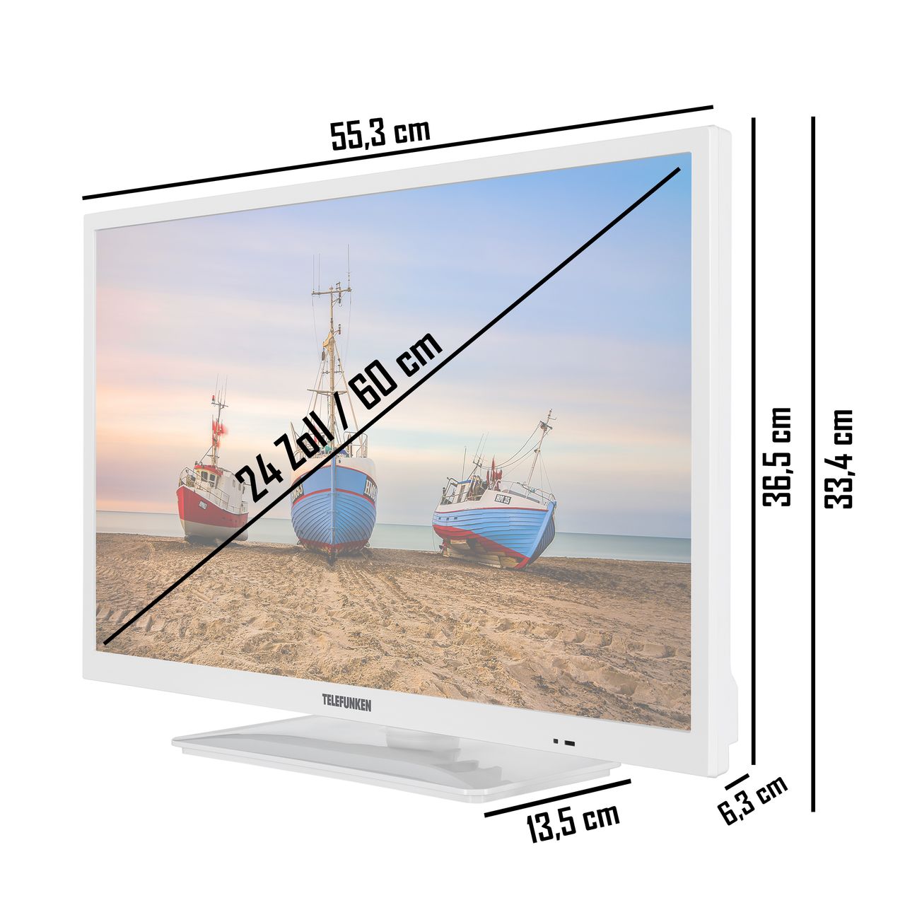Telefunken XH24N550M-W 24 Zoll Fernseher (HD Ready, Triple-Tuner) weiß [2023]