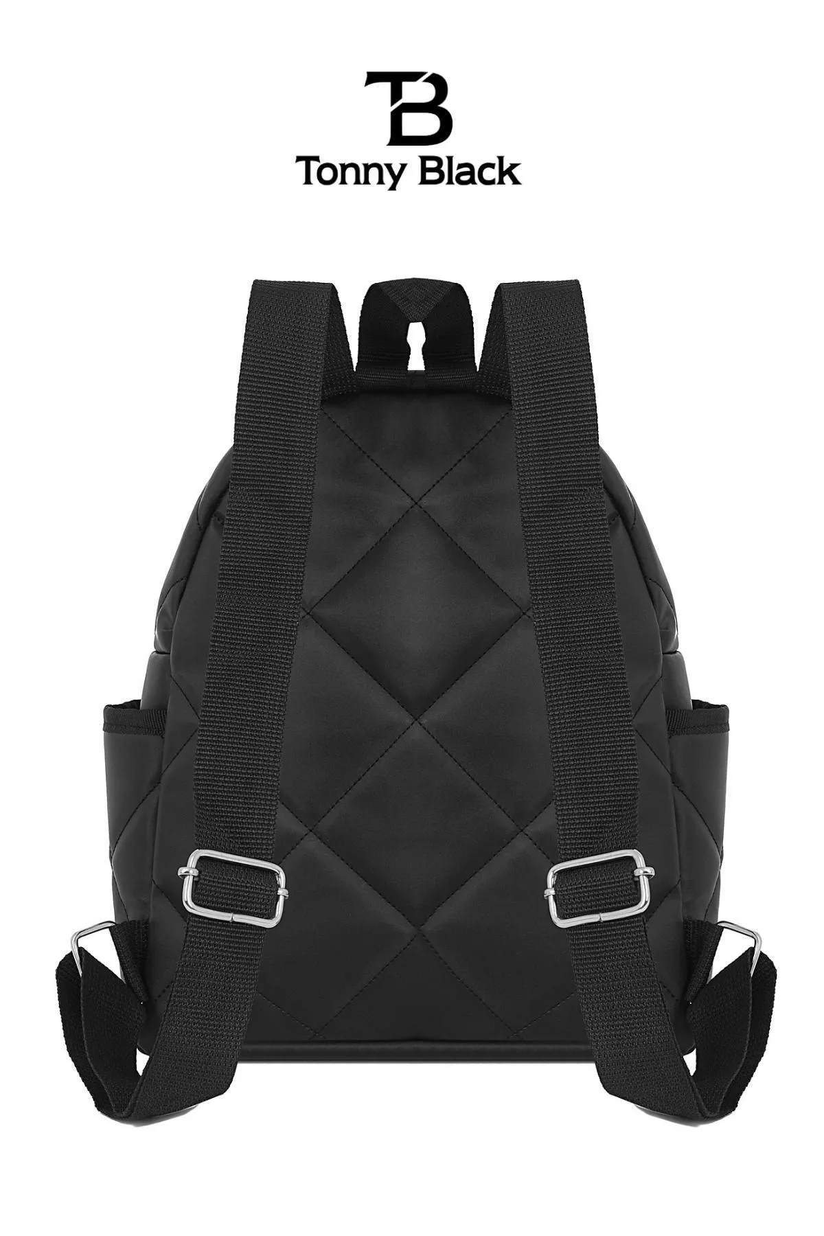 Tonny Black  Original Damen-Rucksack mit großem Volumen, Komfortmodell, 4 Fächer, für Reisen, Schule, Sport und den täglichen Gebrauch