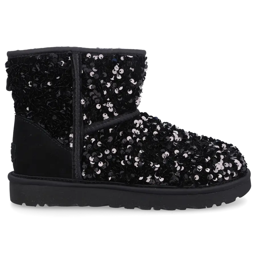 UGG - Stiefeletten CLASSIC MINI Pailletten - schwarz