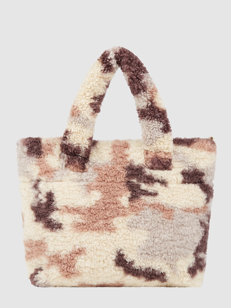 Shopper aus Kunstfell Modell 'Gia' in rosé meliert