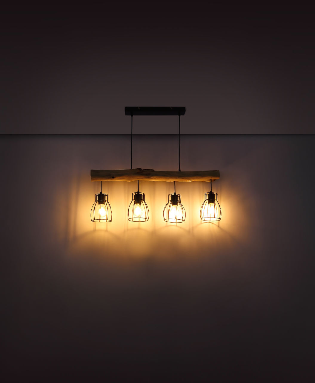 Globo Lighting - MINA - Hängeleuchte Metall schwarz, 4x E27