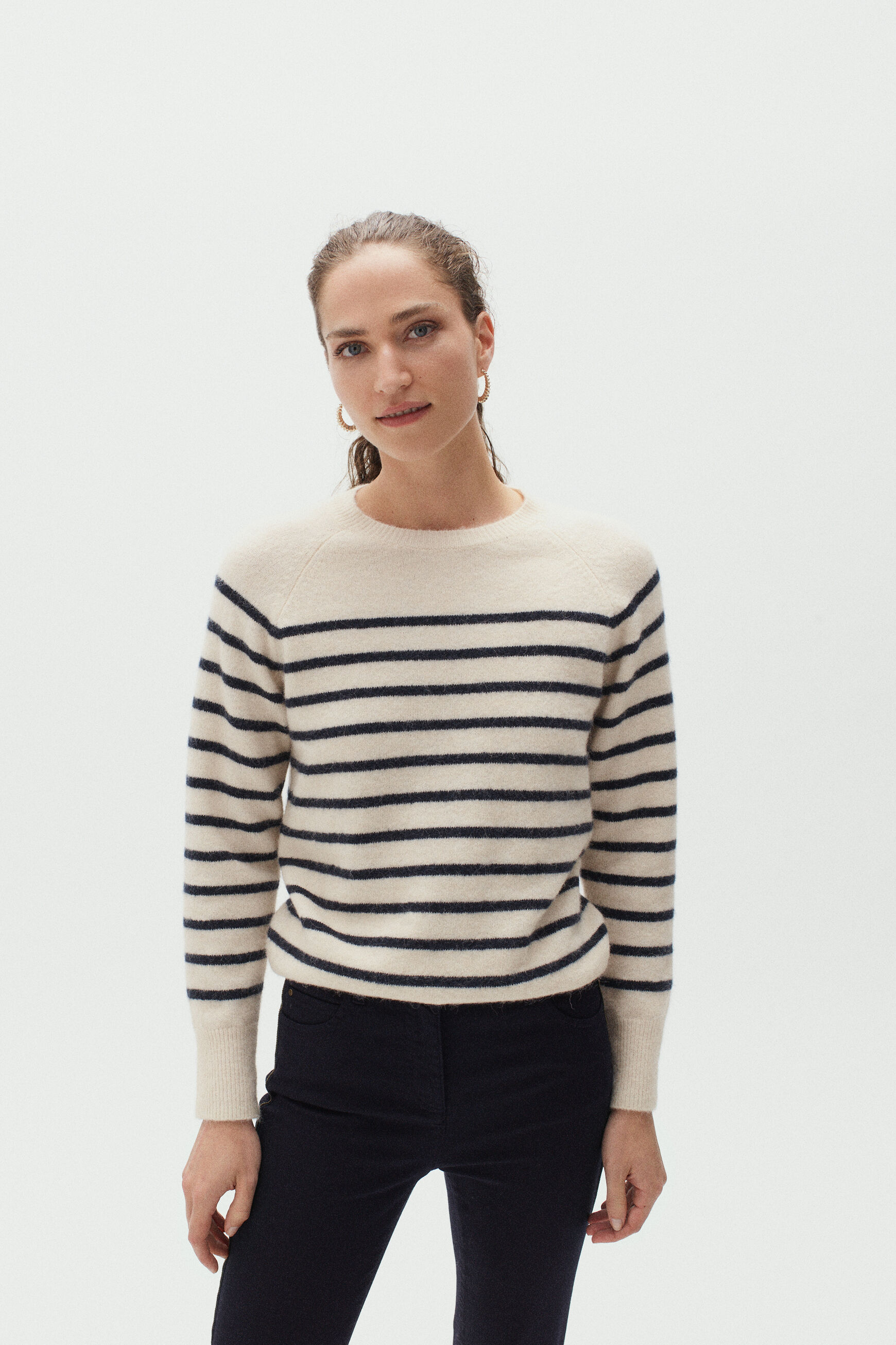 pull fabian ivoire femme