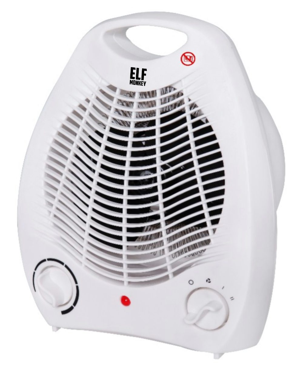Elfmonkey Heizlüfter Heizlüfter Heizgerät, Schnellheizer Ventilatorfunktion, 2000 Watt, 2000 W