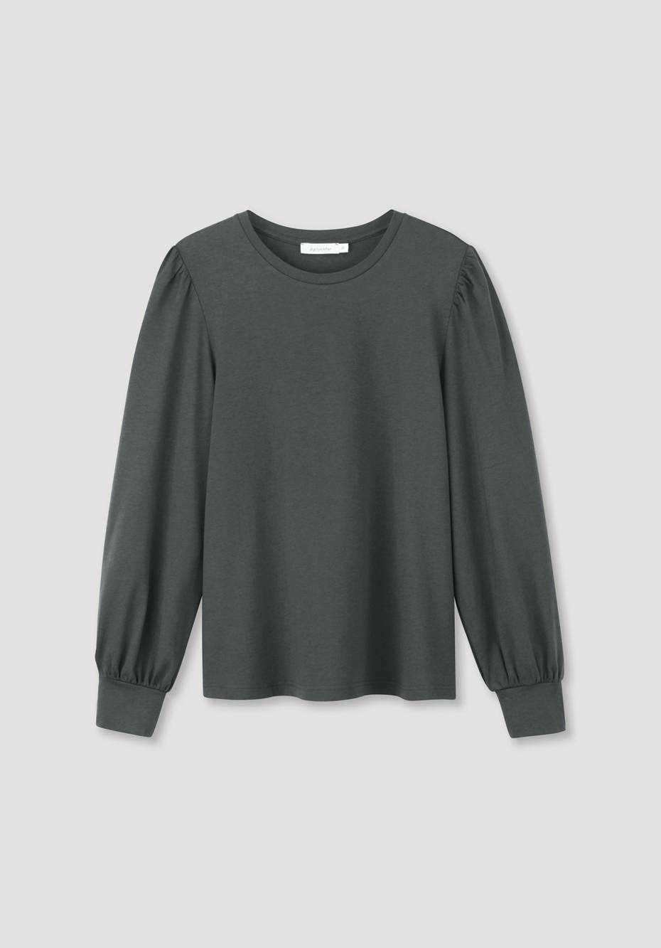 Jersey-Bluse aus Bio-Baumwolle mit Bio-Merinowolle