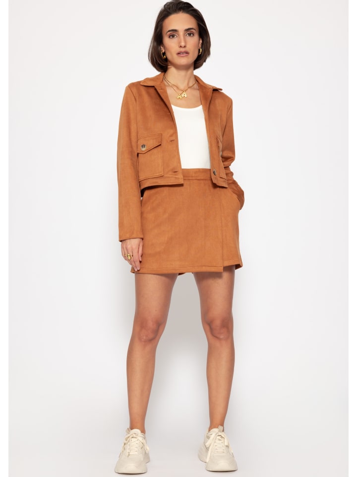 SASSYCLASSY Hosenrock in Wildleder in Braun günstig kaufen