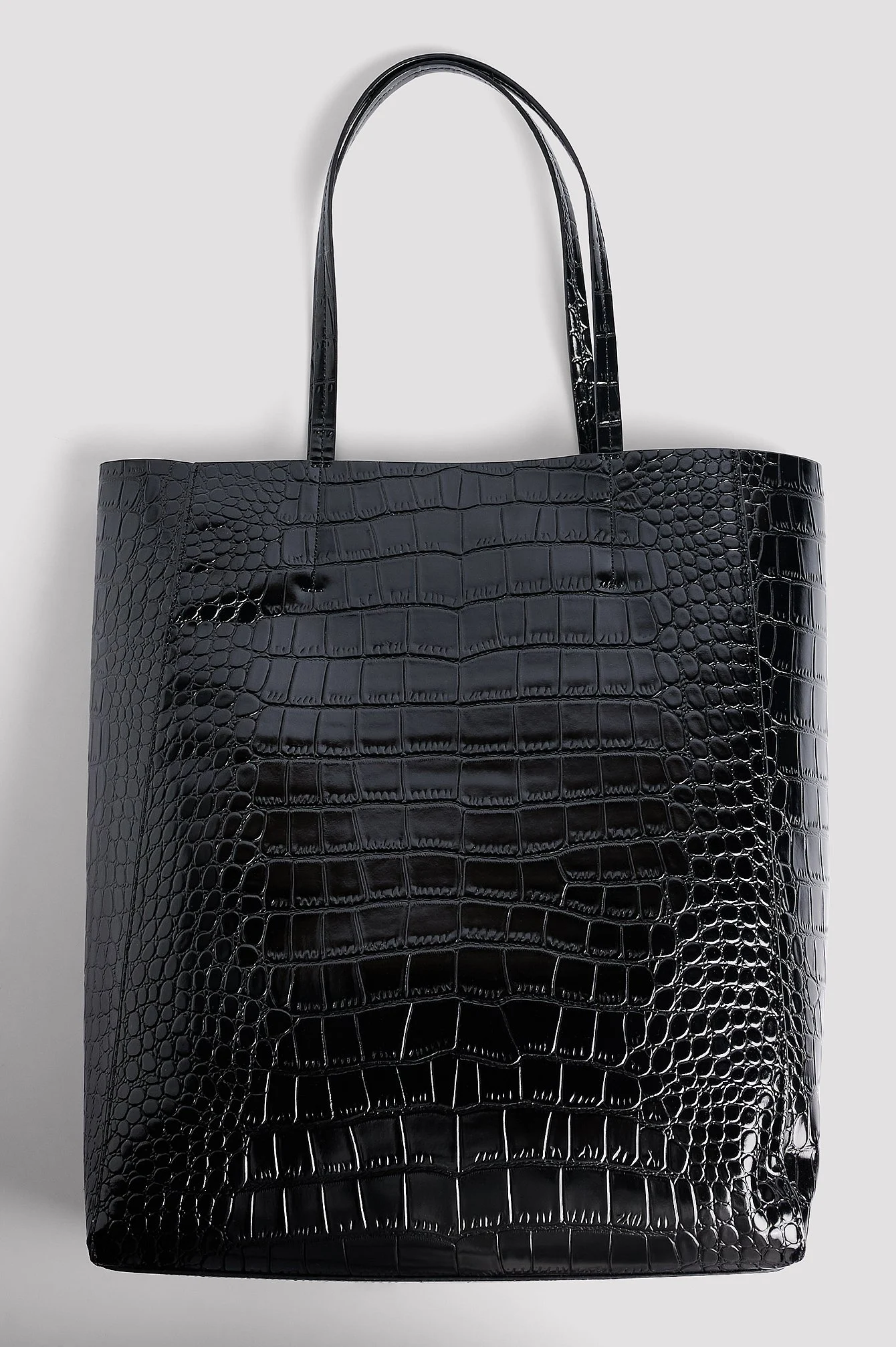 Große Tote Bag in Krokodil-Optik