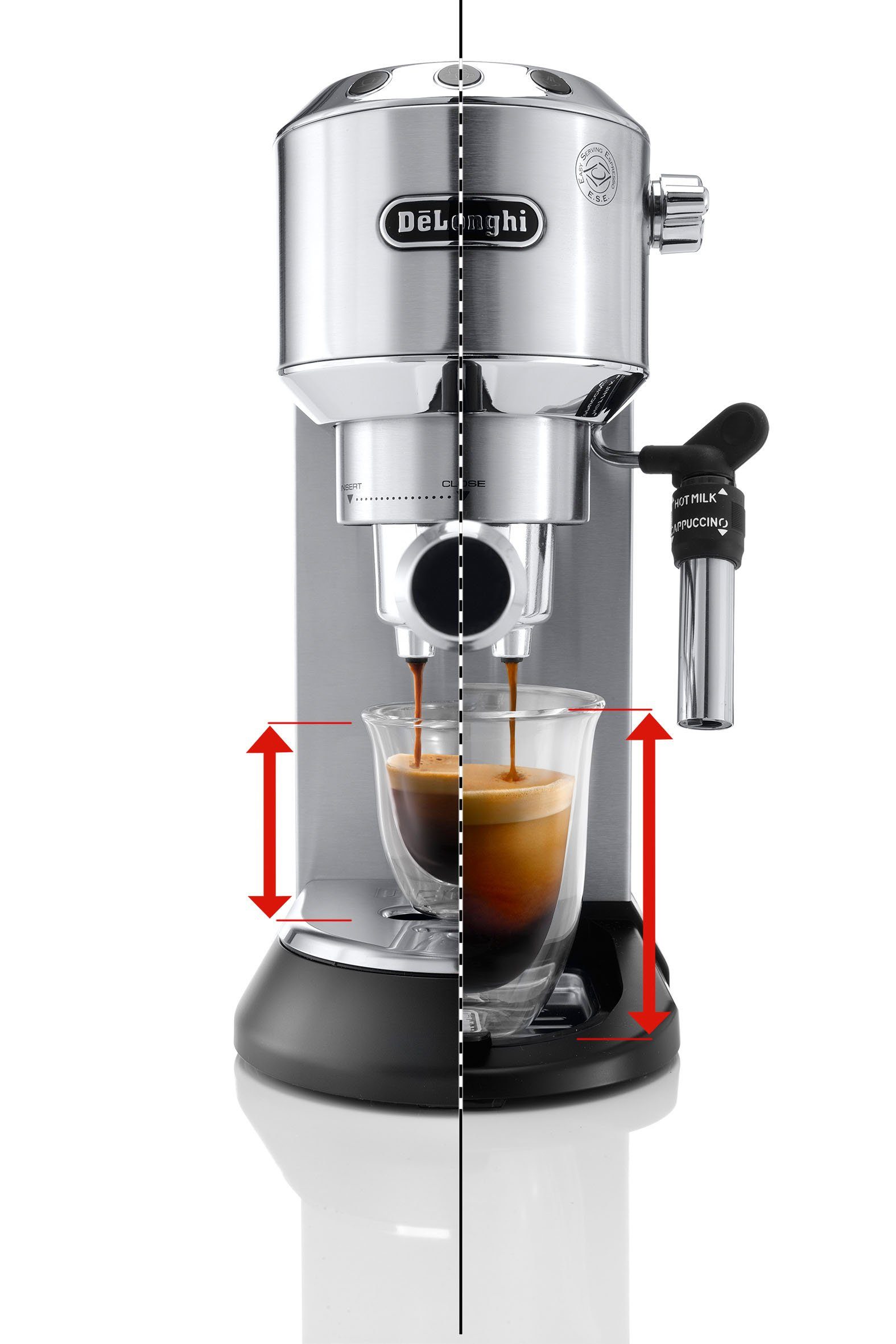 De'Longhi Siebträgermaschine ECKG6821.M, inkl. Kaffeemühle, Tamper, Abschlagbox+ Kännchen