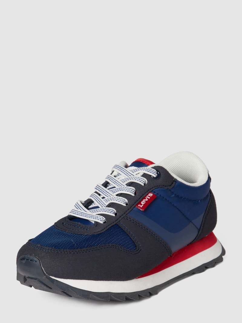 Sneaker mit Label-Detail Modell 'ALEX' in marineblau