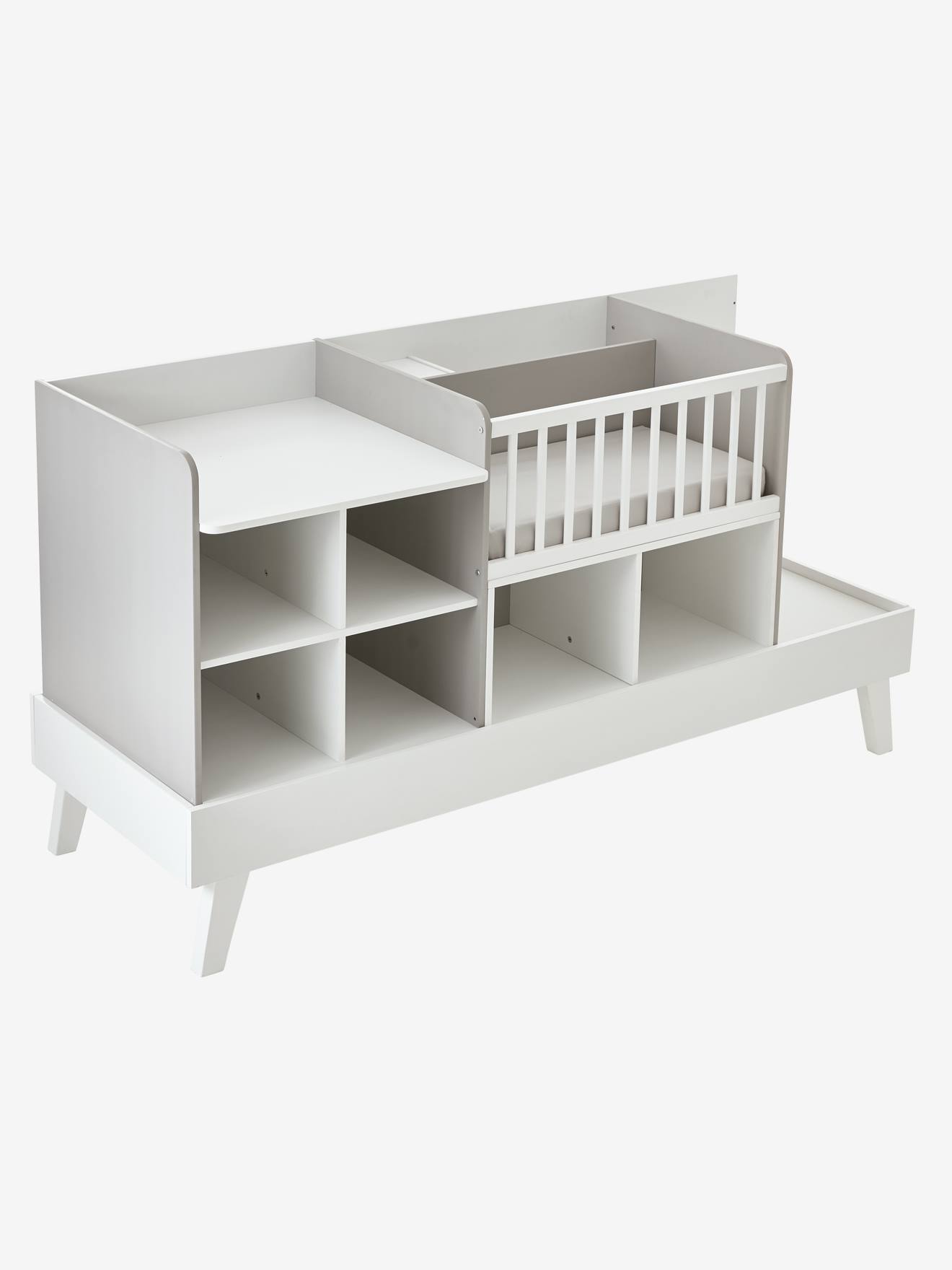 Vertbaudet Kinderzimmer 4-in-1-Kombibett COMBINID, mitwachsend - weiß/natur