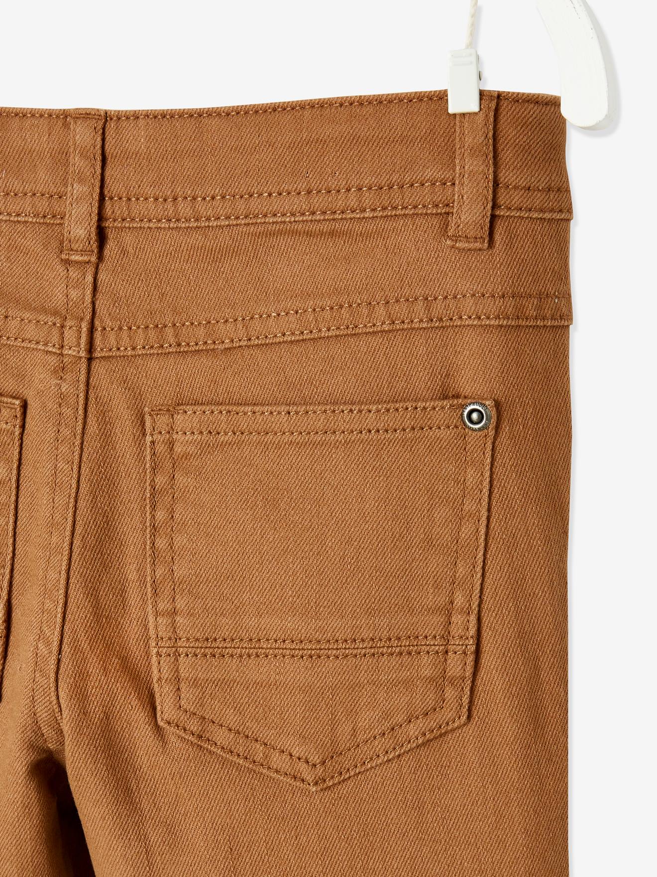 Pantalon slim MorphologiK MEDIUM garçon noisette