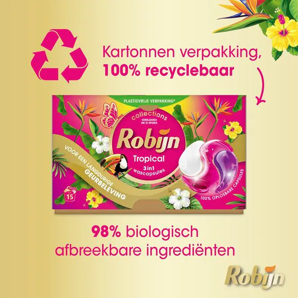 Robijn Tropical 3-in-1 pesukapselit 15 kpl