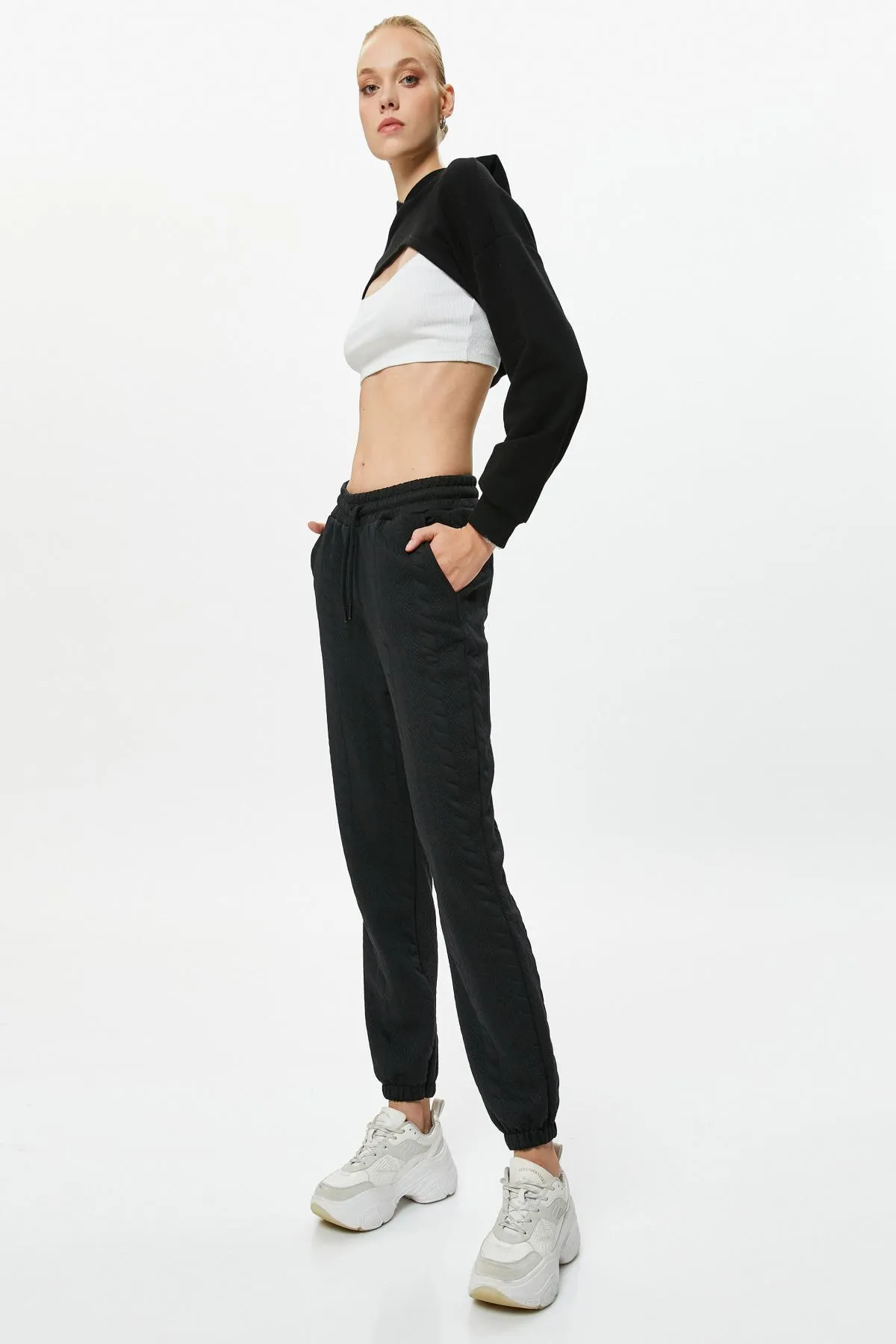 Koton  Schwarze Jogginghose für Damen