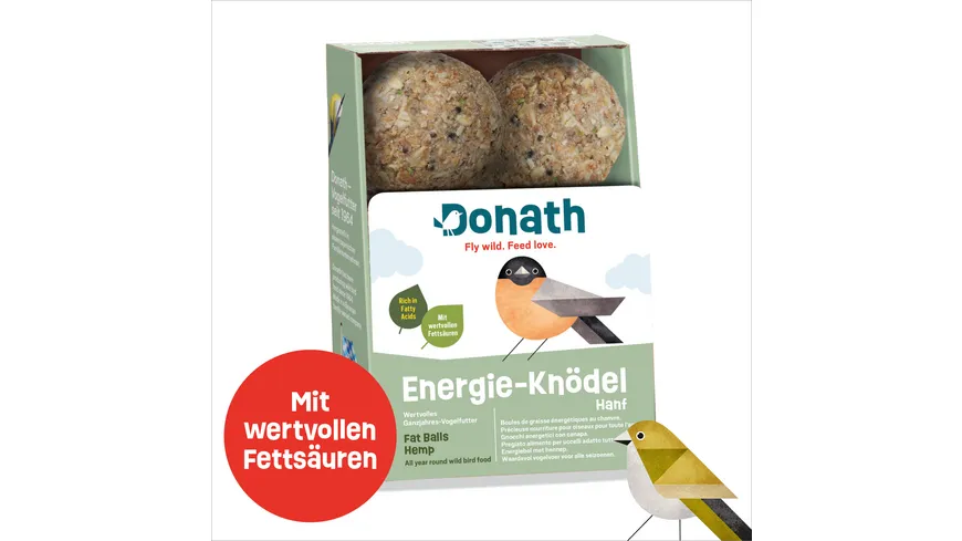 Donath Vogelfutter Energie-Knödel Hanf 600 g