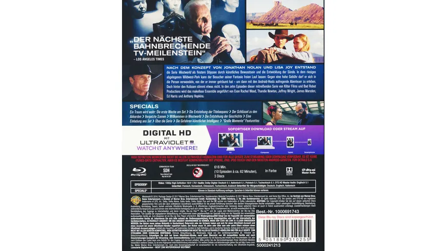 Westworld - Die komplette 1. Staffel  [3 BRs]