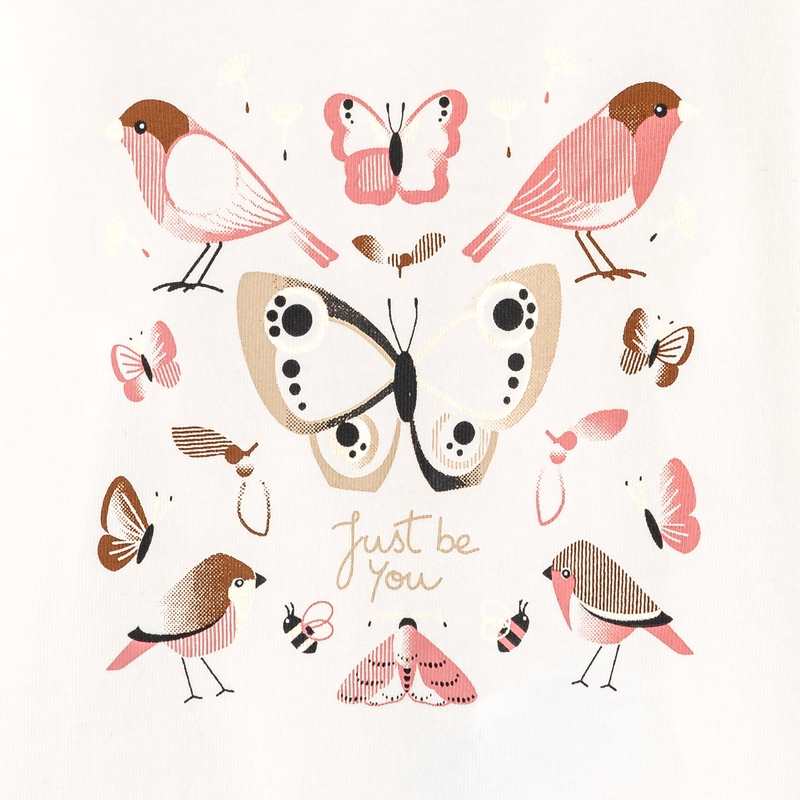 T-shirt impression animaux rose bébé fille
